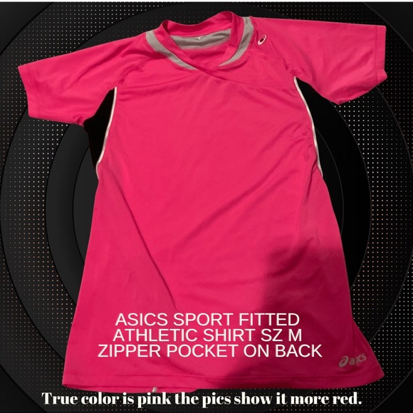 LAST CHANCE Pink ASICS athletic shirt - Picture 1 of 5